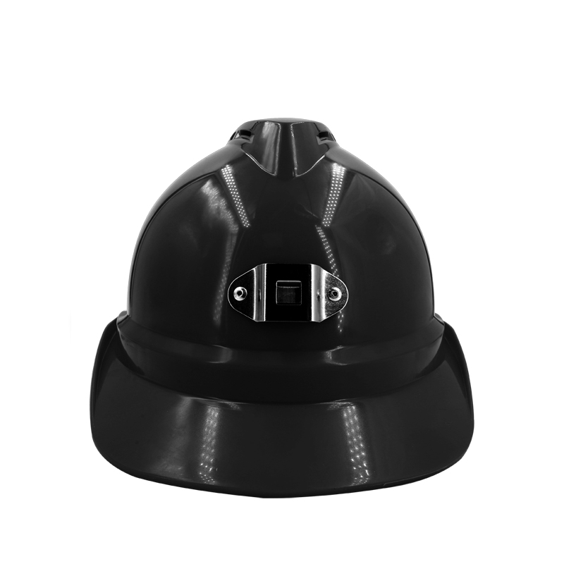 Raxwell 矿工安全帽（黑色），ABS材质，带透气孔，含矿灯架及线卡，RW5144，1顶/袋