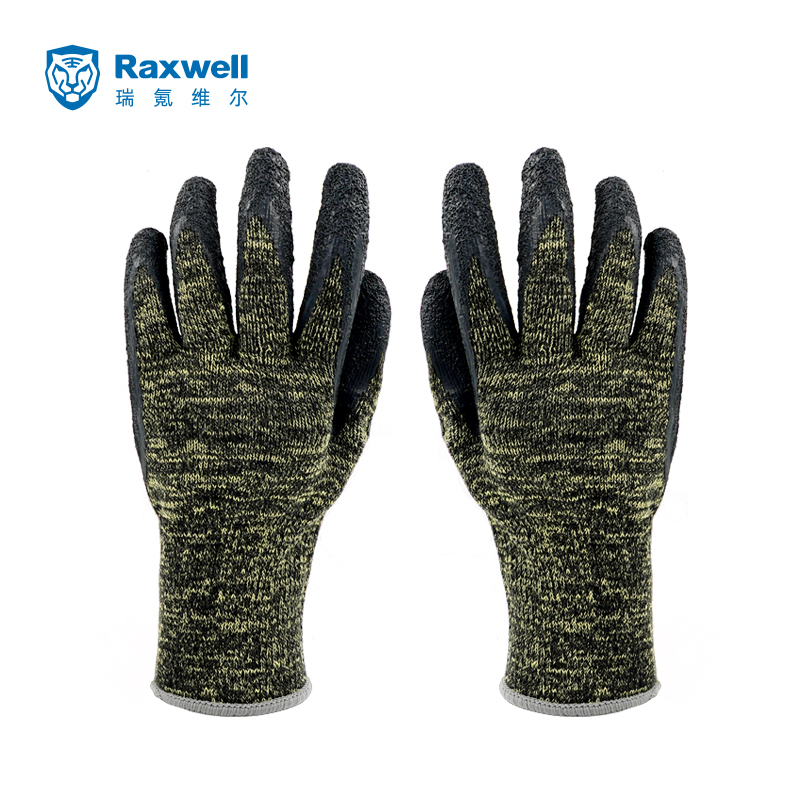 Raxwell 芳纶耐高温防切割手套，耐温250度，4级&Cut LevelF防切割，10"/XL，RW2804，1副/袋
