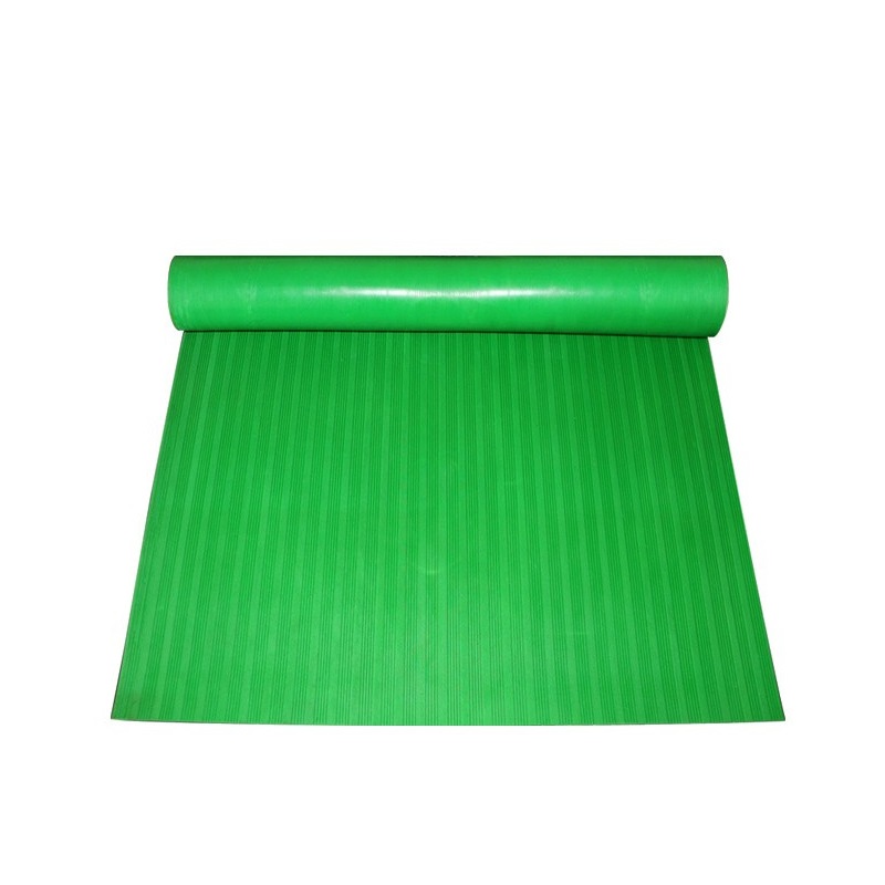 Raxwell  耐高压防滑平面绝缘垫  绿色  6mm厚，1m宽，5米/卷，15KV