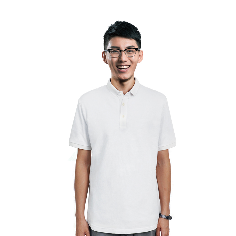 Raxwell 纯棉短袖Polo衫，白色，时尚款，XXL