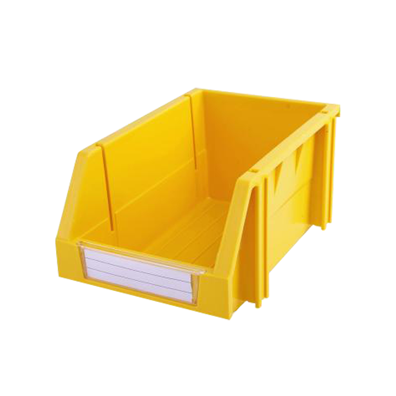 Raxwell 组立背挂斜口盒TK002，外尺寸规格D*W*H(mm)：240×150×124，全新料，黄色，36个/箱(标签牌1+标签纸1+立柱4)