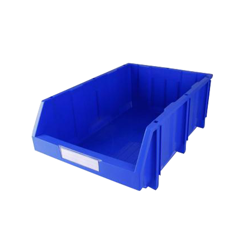 Raxwell 组立背挂斜口盒TK006，外尺寸规格D*W*H(mm)：600×400×220，全新料，蓝色，4(标签牌1+标签纸1+立柱7)