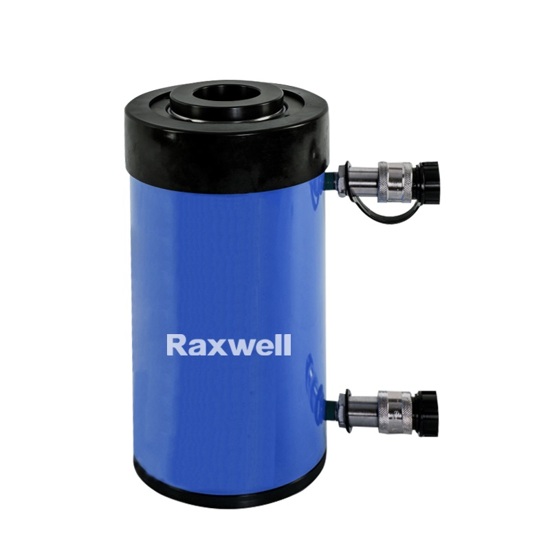 Raxwell 液压双动，中空型油缸，60T（576kn），行程166mm，本体高323mm，RTHH0069，1台