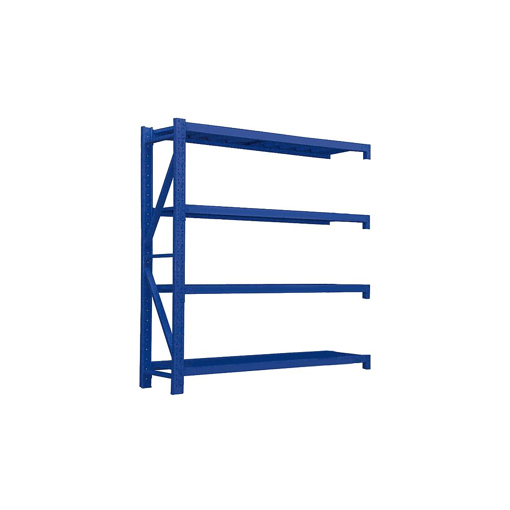 Raxwell层板货架副架，4层，300kg，尺寸(长*宽*高mm)：1500*500*2000，蓝色