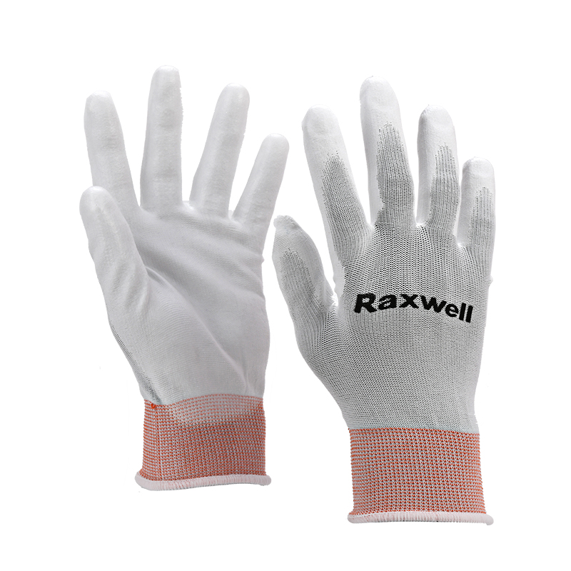 Raxwell 尼龙针织PU工作手套(掌浸)，S码，RW2440，10副/包