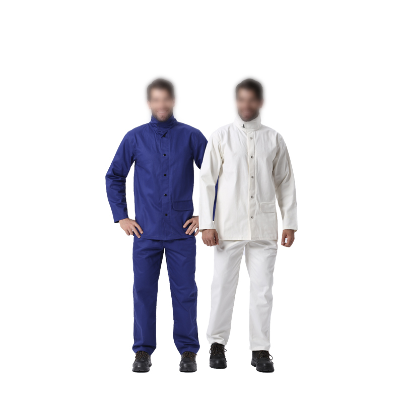 Raxwell 分体防火阻燃工作服套装(含6840上衣和9710裤子)，白色，2XL码