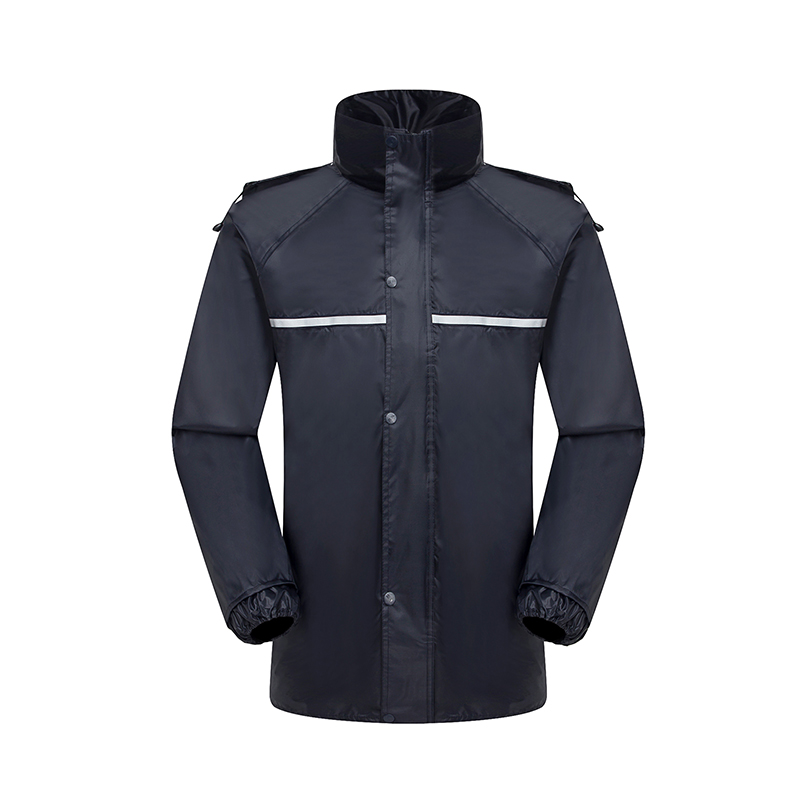 Raxwell 反光分体雨衣套装，涤丝纺，双层，183T，藏青色，XXXXL码