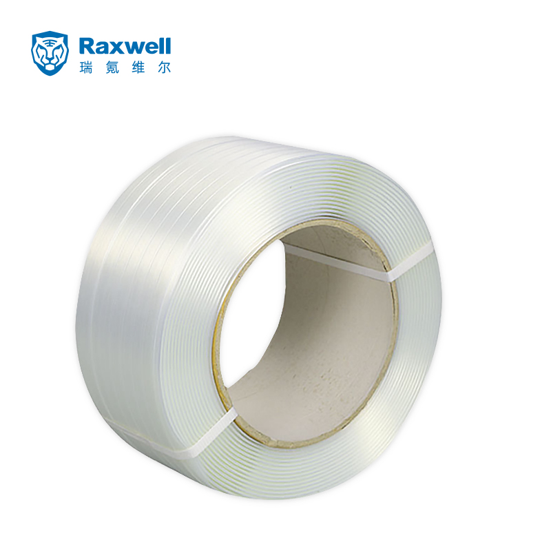 Raxwell 聚酯纤维打包带，宽度:32mm，250m/卷，系统拉力:2300kg，克重33.6g/m，毛重8.95kg/卷，2卷/箱