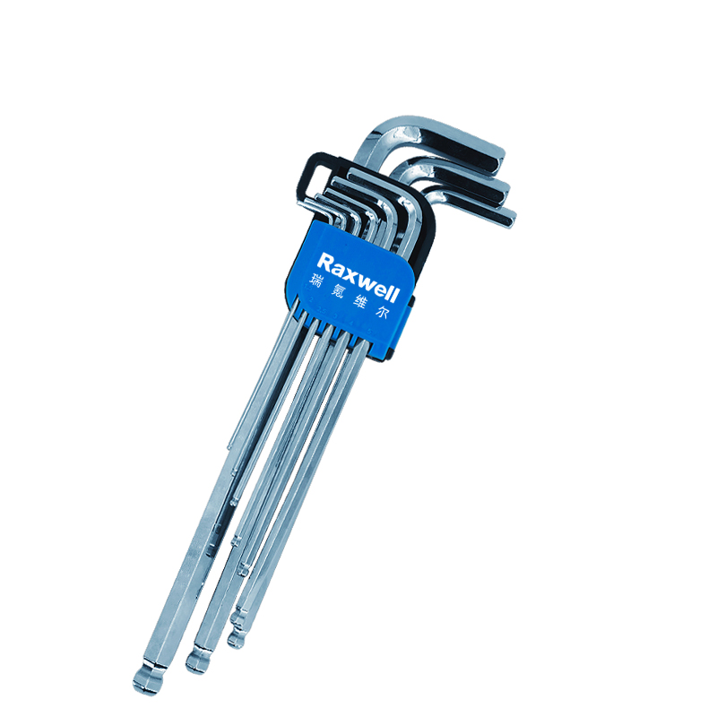 1.5/2/2.5/3/4/5/6/8/10mm 9件套公制球头加长内六角扳手