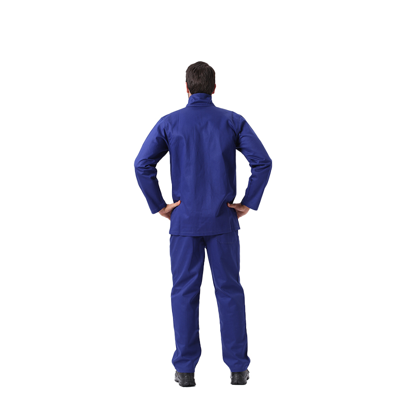 Raxwell 分体防火阻燃工作服套装(含6830上衣和9700裤子)，蓝色，XL码