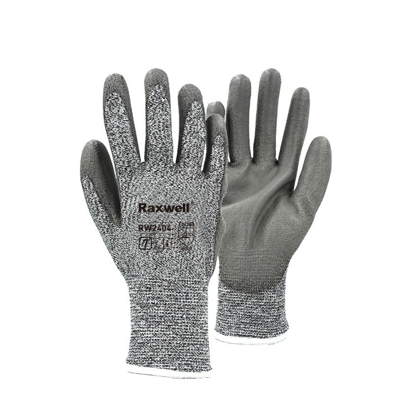 Raxwell C级防切割手套，10"/XL, PU涂层，13针，RW2407，1副/袋