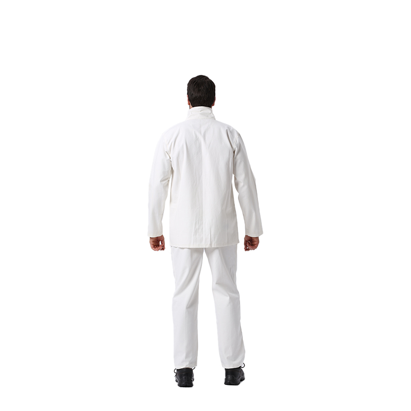 Raxwell 分体防火阻燃工作服套装(含6840上衣和9710裤子)，白色，M码，RW4306，1套/袋