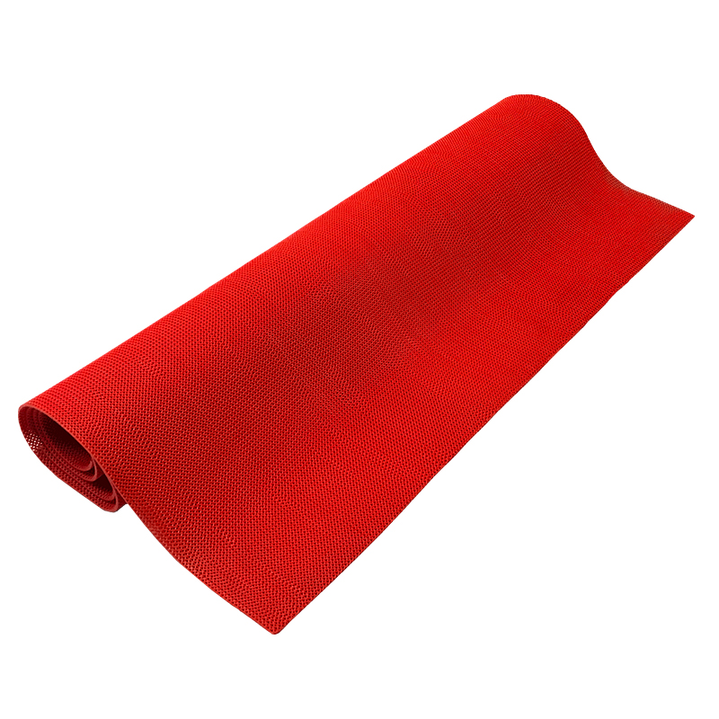 Raxwell  疏水防滑垫 S型镂空加密PVC  1.2m*5m*5mm 红色  单位：卷