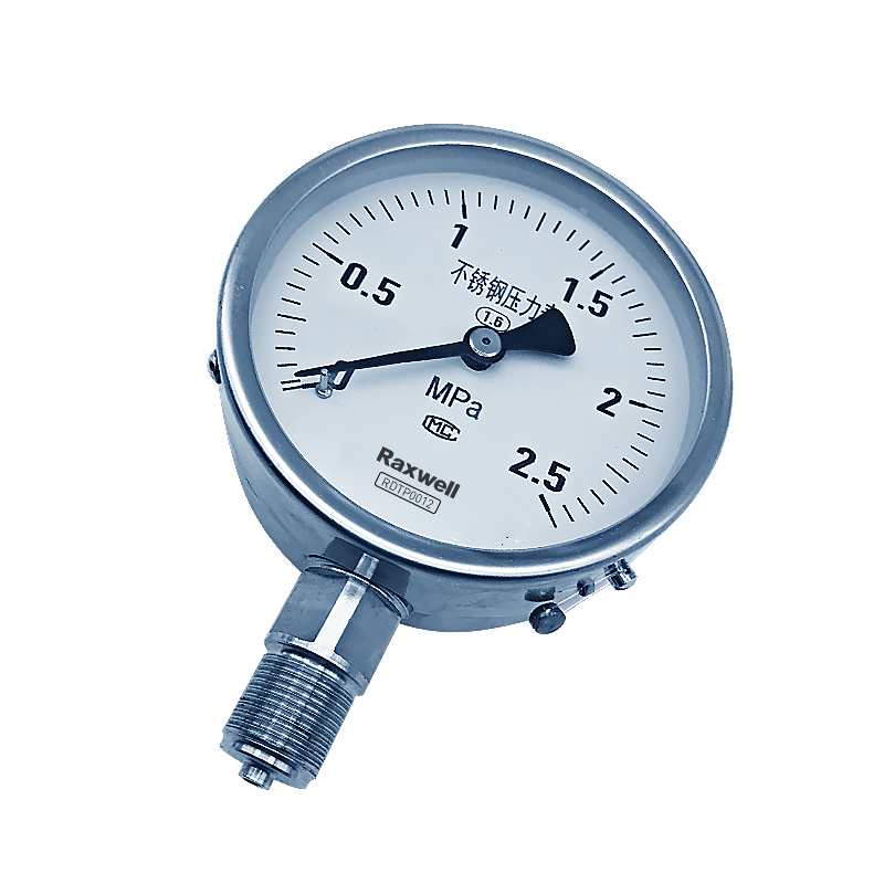 压力表,不锈钢 径向不带边 表盘60 M14*1.5 0-0.25Mpa  Y-60BF