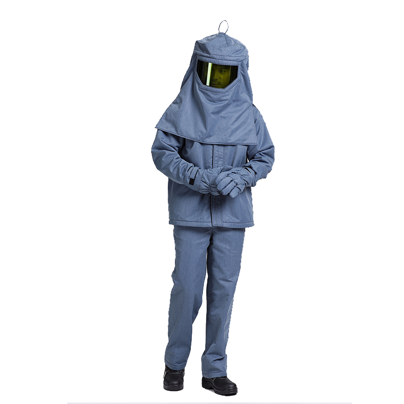 Raxwell 防电弧套装，IV级防护 40Cal，170，深蓝色，包含分体套装，头罩，手套，套装包，RW8328，1套/袋