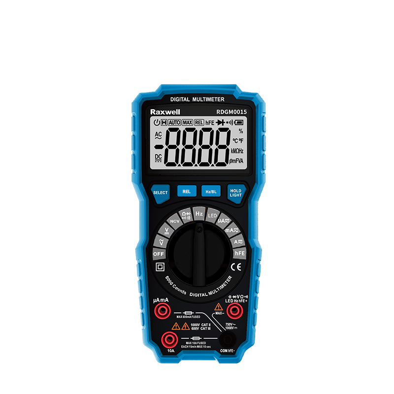 Raxwell 专业级数字万用表，自动量程、真有效值、防烧表设计，RDGM0015，1台/盒