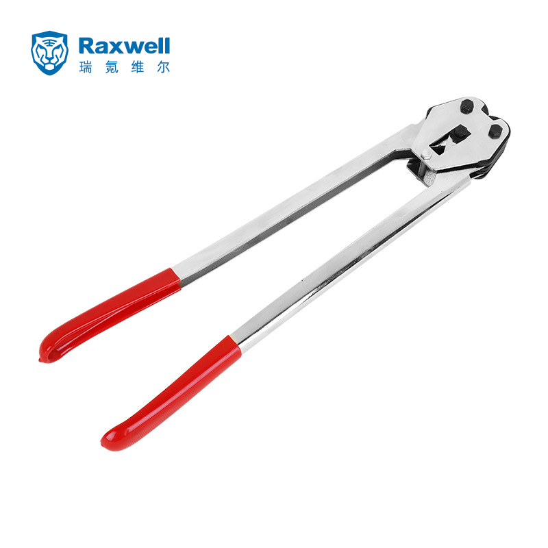Raxwell 手动夹口钳，PET/PP带通用，适用带宽(mm):13-19，带厚(mm):0.5-1，红色，售完即止