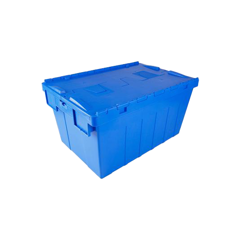 Raxwell 蓝色斜插式翻盖物流箱 TK64365 (mm)，600*400*365