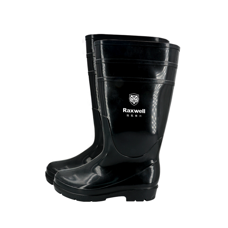 Raxwell PVC高筒雨靴，防水耐油耐酸碱耐腐蚀，37码，RW3201