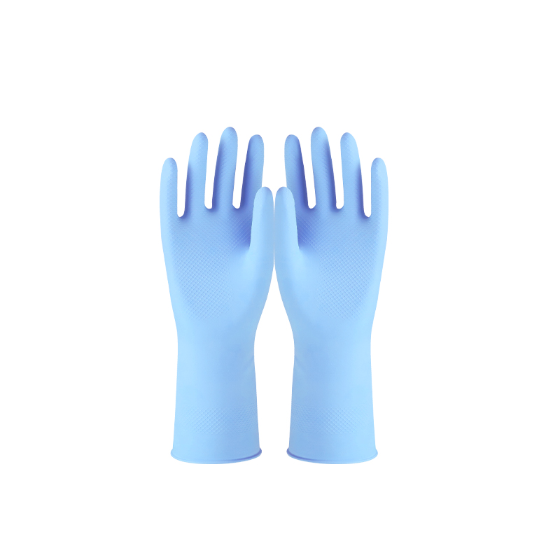 Raxwell 家用乳胶防化手套，厚0.4mm,长30cm,8"/M，RW2309，1副/袋