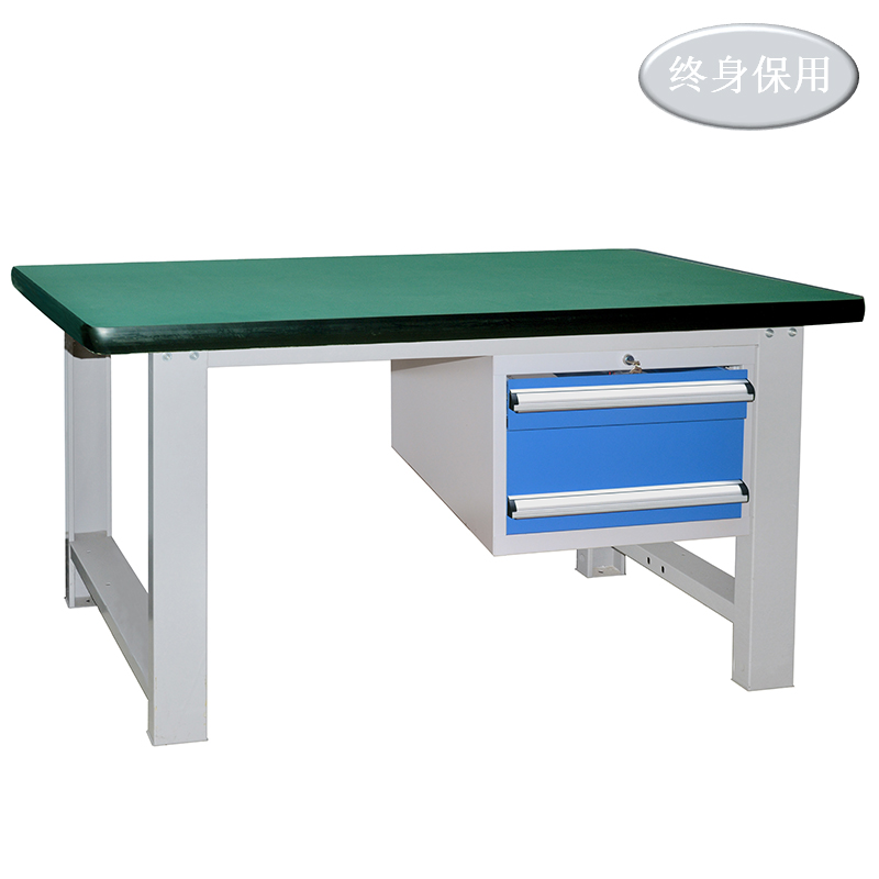 Raxwell 重型工作台，尺寸(长*宽*高mm):1500*750*800(台面厚50mm)二吊抽