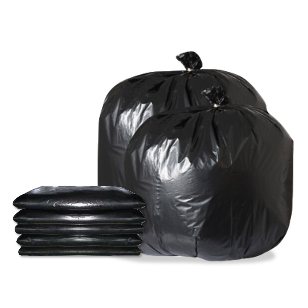Raxwell 加厚垃圾袋 80*100cm 黑色，双面3丝 (50只/包，20包/袋)