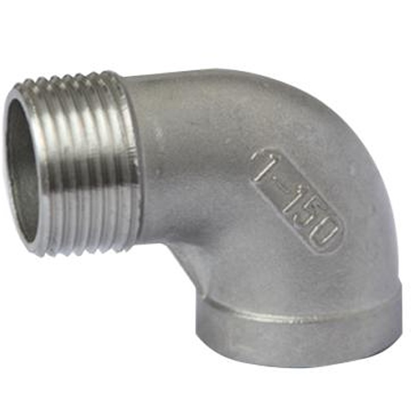 Raxwell 不锈钢304内外牙90°弯头，3/8"，DN10，PT螺纹