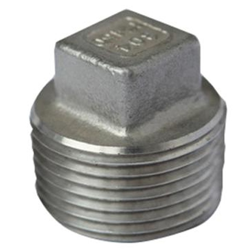 Raxwell 不锈钢304四角塞堵，1_1/2"，DN40，PT螺纹