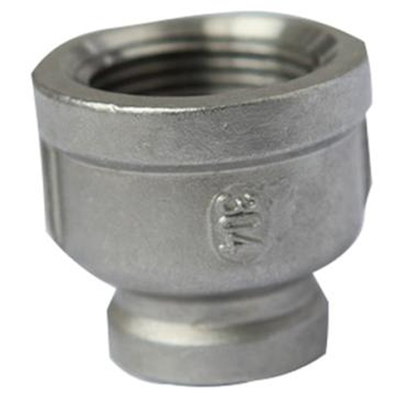 Raxwell 不锈钢304异径内丝直接，3/8"*1/4"，DN10*DN8，PT螺纹，RVPA1902，1个