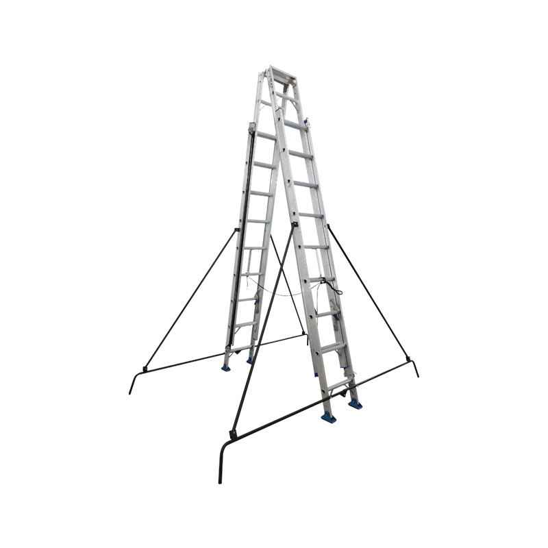 Raxwell 铝合金人字双面升降梯，折叠长度2.78m，扩展长度4m，承重150kg