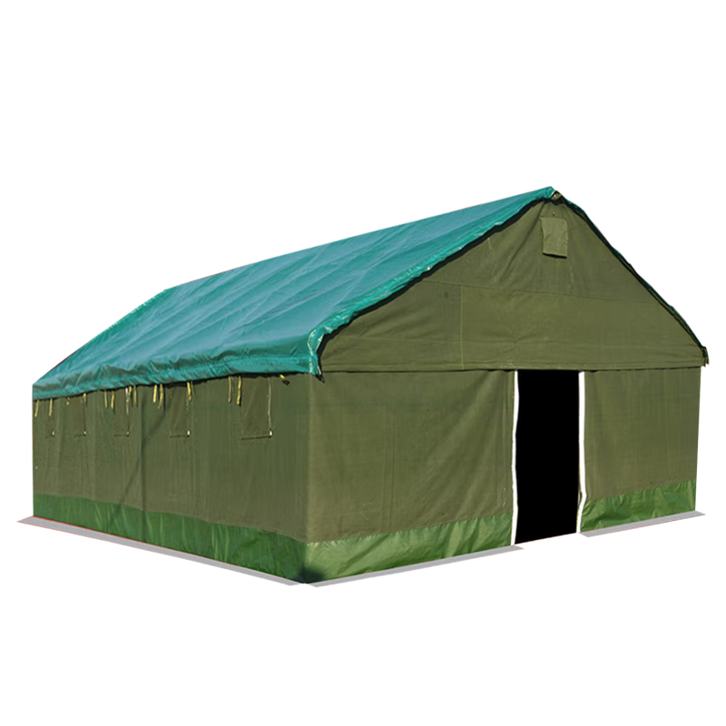 Raxwell 施工帐篷A级（棉），尺寸：5*8*3.1（顶高）m，防雨防寒，顶布像素布，四围加厚牛津布，Φ32*1.0mm镀锌圆管，军绿色