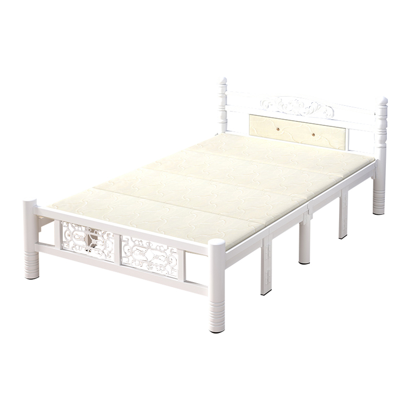 Raxwell折叠床午休简易行军床，罗马柱 白色 1米宽 （免安装）