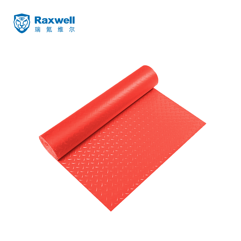RaxwellPVC防滑走道垫钢花纹红色厚2.7mm 1.2*15m