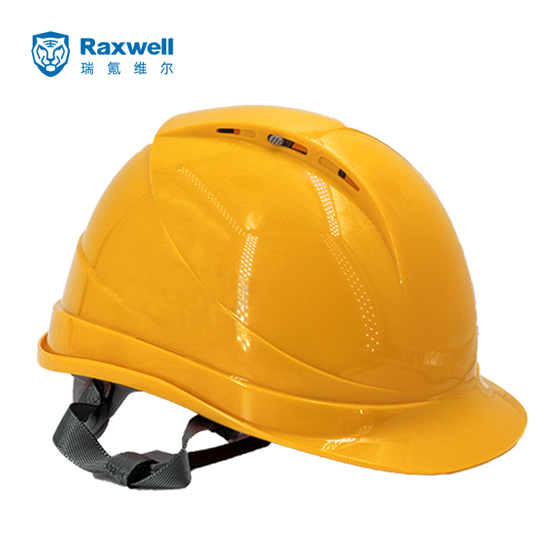Raxwell Breathe 安全帽（黄色），ABS材质，带可开合透气孔，RW5105，1顶/袋