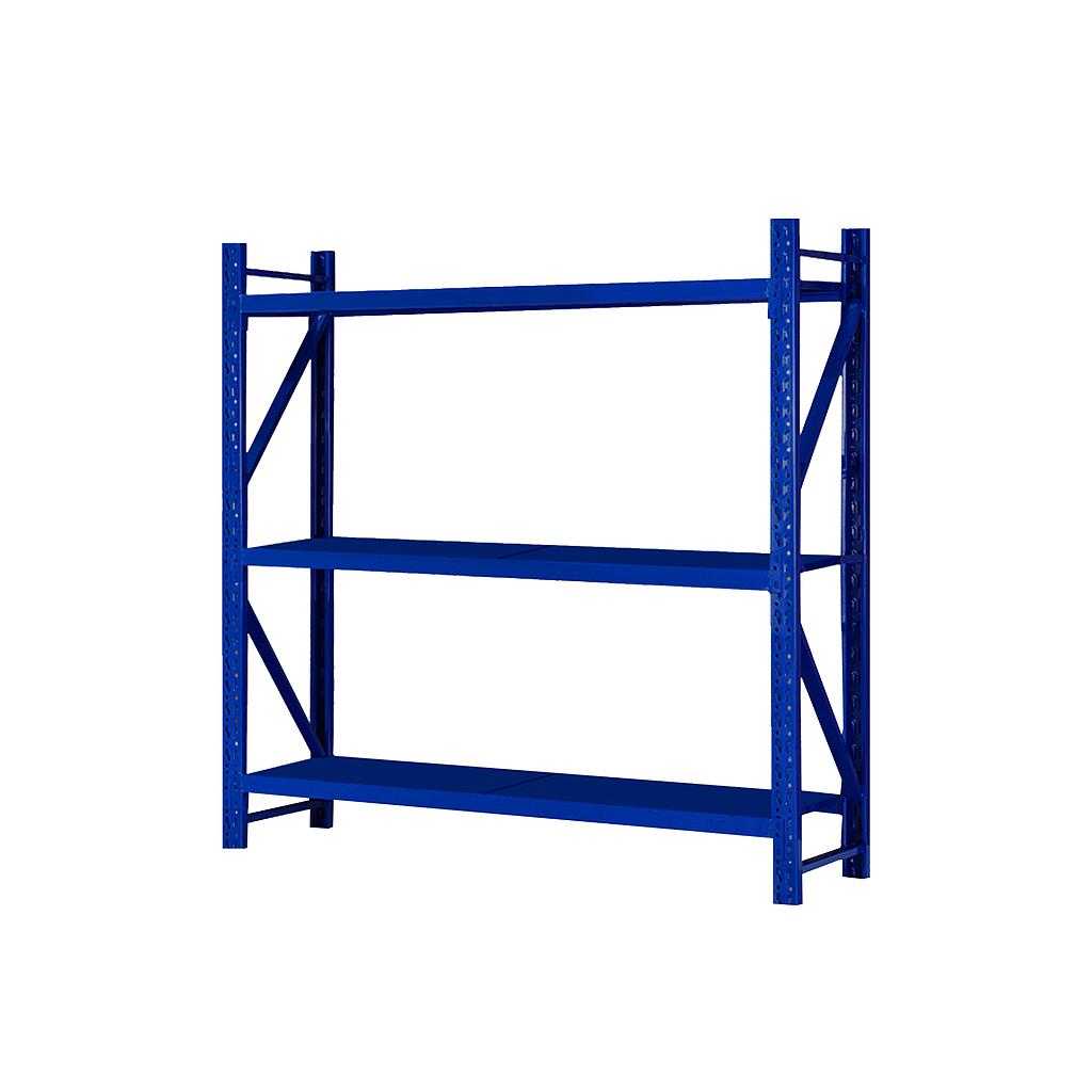 Raxwell层板货架，3层，200kg，尺寸(长*宽*高mm)：1500*500*2000，蓝色