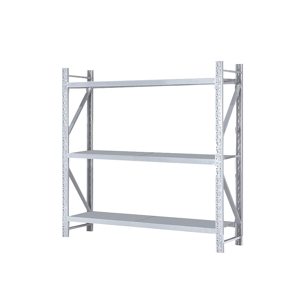 Raxwell层板货架，3层，300kg，尺寸(长*宽*高mm)：2000*600*2000，灰白色