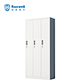 Raxwell三门更衣柜，900宽*500深*1850高，灰白色，钢板厚度为0.8mm