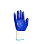 Raxwell 丁腈涂层手套，13针白涤纶蓝丁腈手套，掌浸，均码，12副/袋