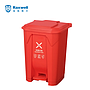 Raxwell 脚踏式分类垃圾桶 红色 80L  (有害垃圾)