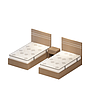 Raxwell 现代简约环保板式床（不含床垫） 双人床1800*2000*900